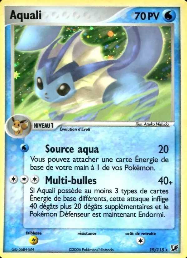 Aquali – carte Pokémon TCG Rare n°19