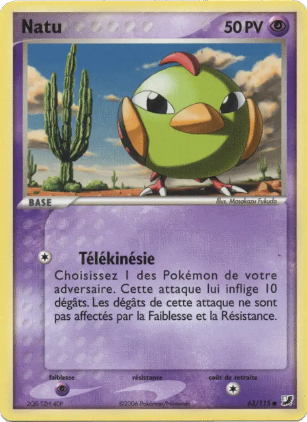 Natu – carte Pokémon TCG Commune n°63