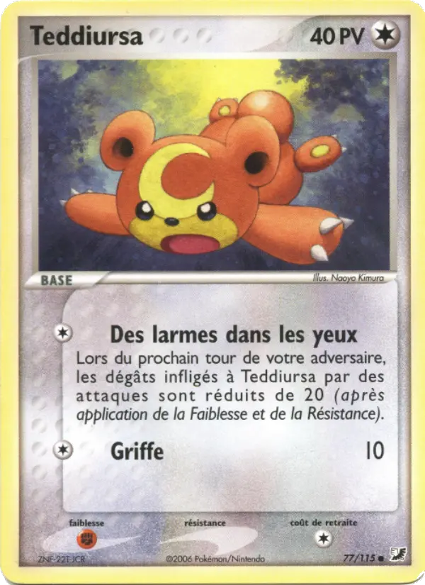 Teddiursa – carte Pokémon TCG Commune n°77