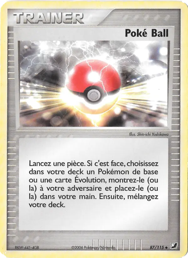 Poké Ball – carte Pokémon TCG Peu Commune n°87