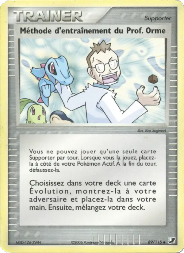 Méthode d'entraînement du Prof. Orme – carte Pokémon TCG Peu Commune n°89