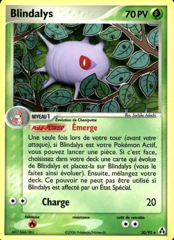 Blindalys – carte Pokémon TCG Peu Commune n°30