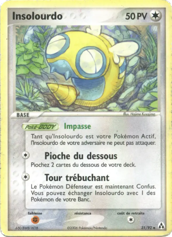 Insolourdo – carte Pokémon TCG Peu Commune n°31