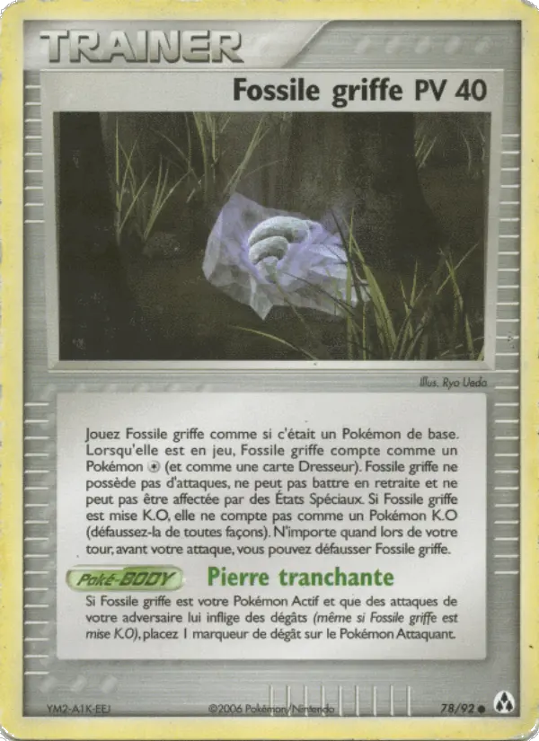 Fossile griffe – carte Pokémon TCG Commune n°78