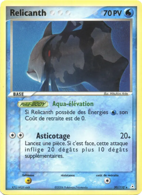 Relicanth – carte Pokémon TCG Rare n°30