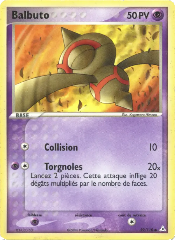 Balbuto – carte Pokémon TCG Commune n°59