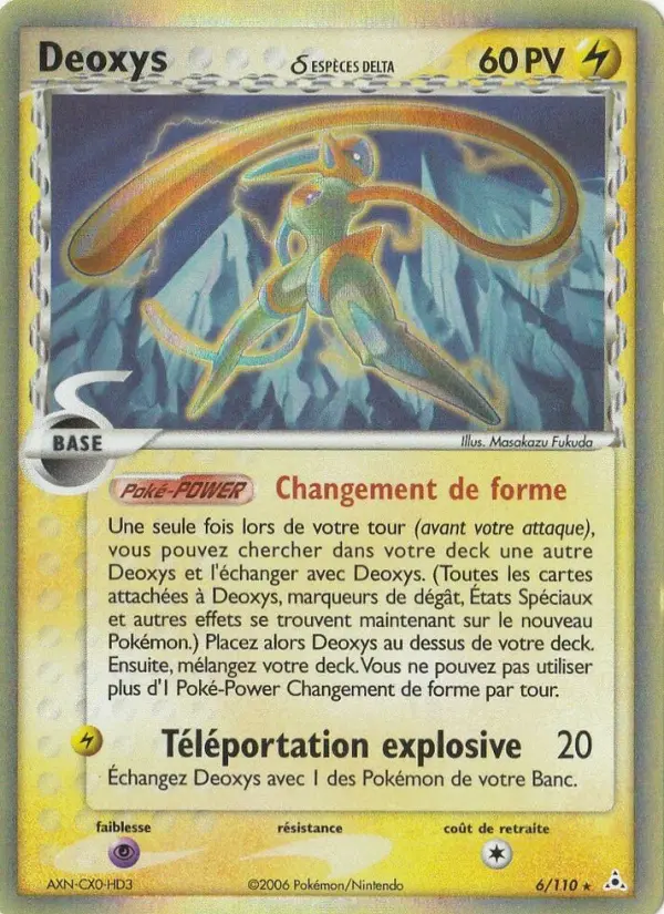 Deoxys δ – carte Pokémon TCG Rare n°6