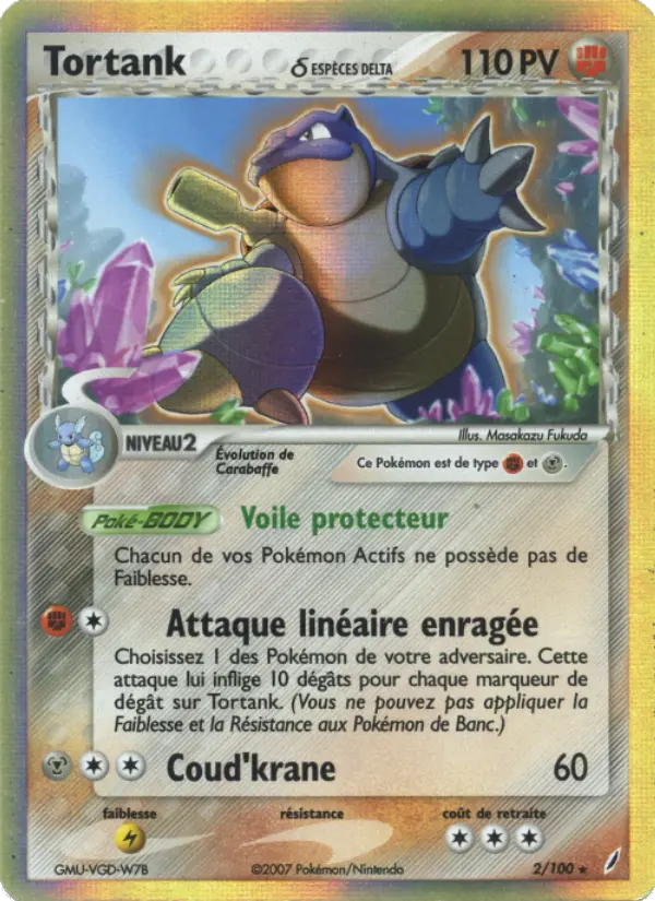 Tortank δ – carte Pokémon TCG Rare n°2