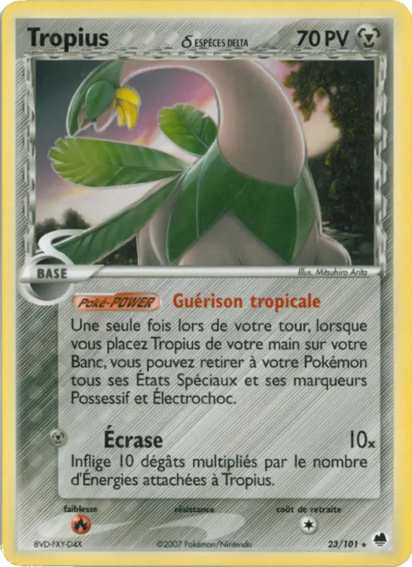 Tropius δ – carte Pokémon TCG Rare n°23