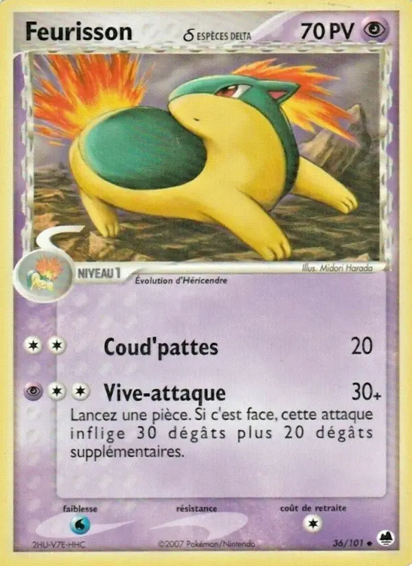 Feurisson δ – carte Pokémon TCG Peu Commune n°36