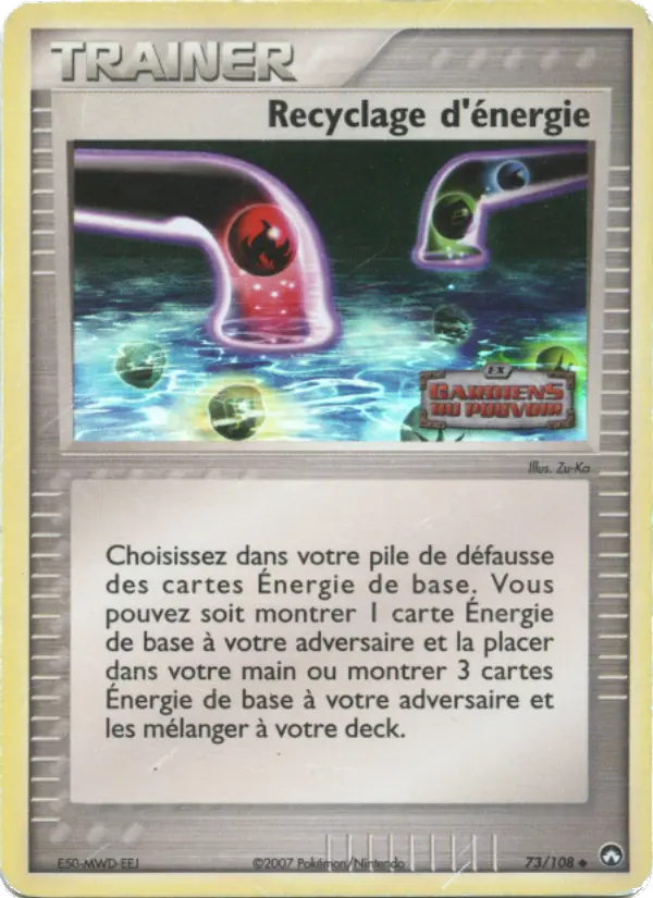 Recyclage d'énergie – carte Pokémon TCG Peu Commune n°73