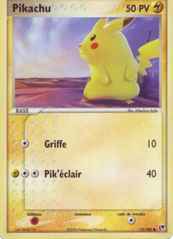 Pikachu – carte Pokémon TCG Commune n°72