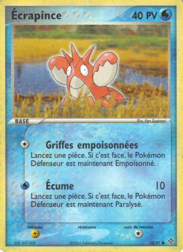 Écrapince – carte Pokémon TCG Commune n°52