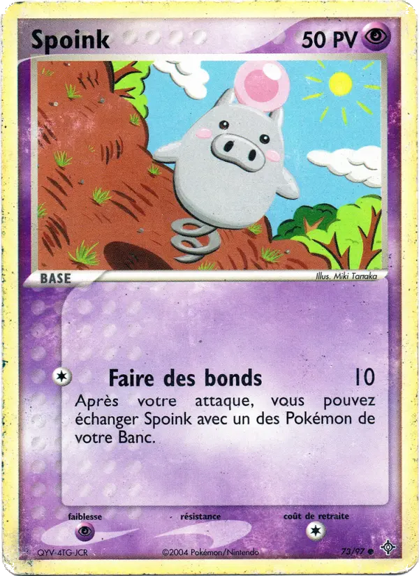 Spoink – carte Pokémon TCG Commune n°73