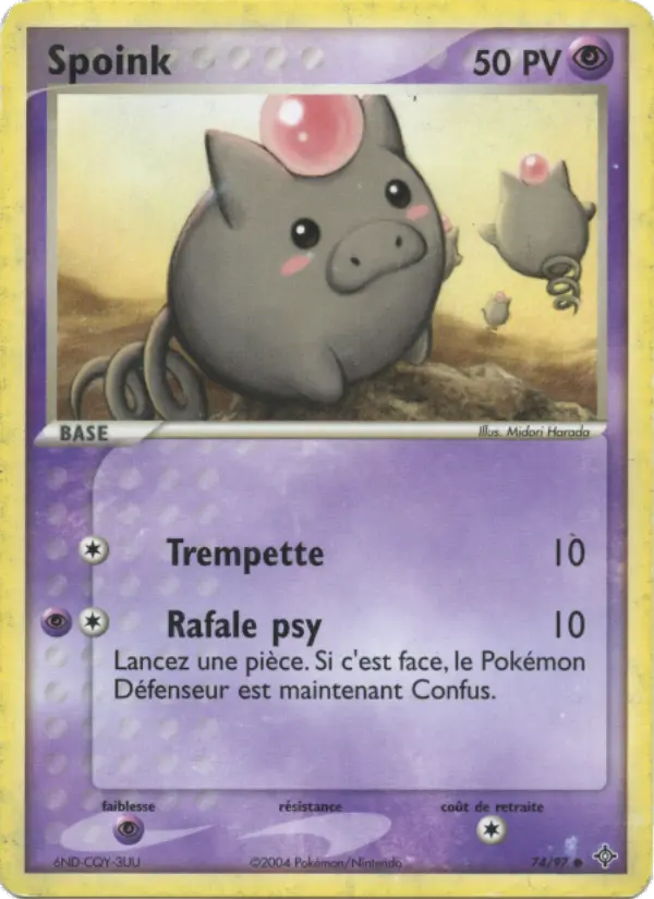 Spoink – carte Pokémon TCG Commune n°74