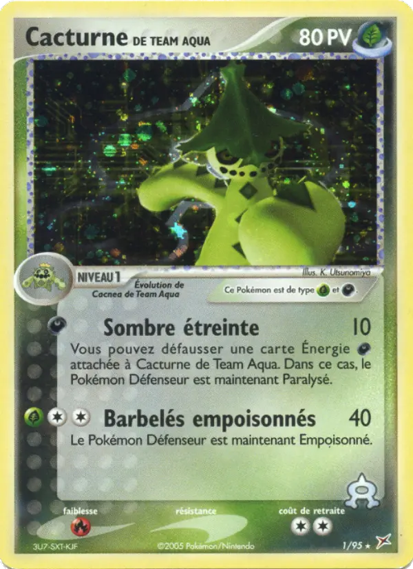 Cacturne de Team Aqua – carte Pokémon TCG Rare n°1