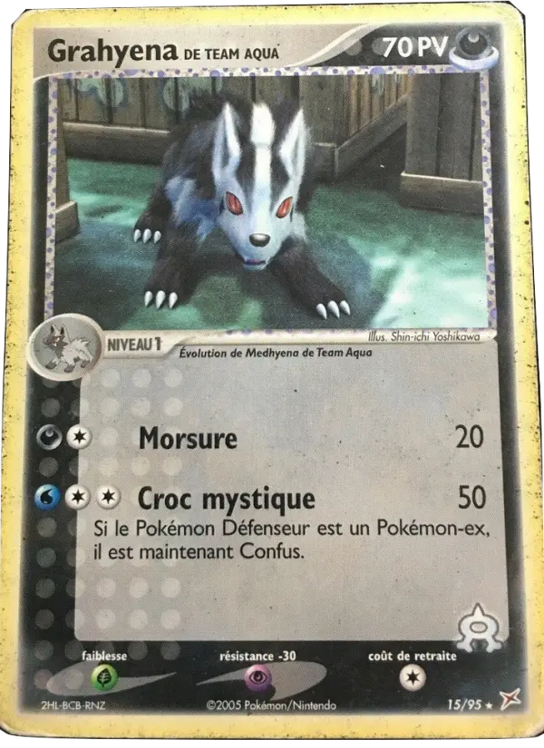 Grahyena de Team Aqua – carte Pokémon TCG Rare n°15