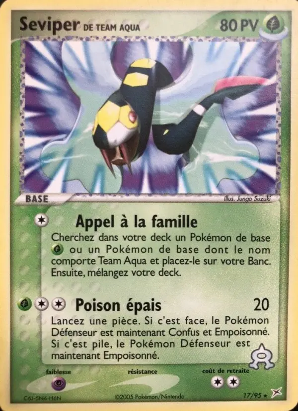 Seviper de Team Aqua – carte Pokémon TCG Rare n°17