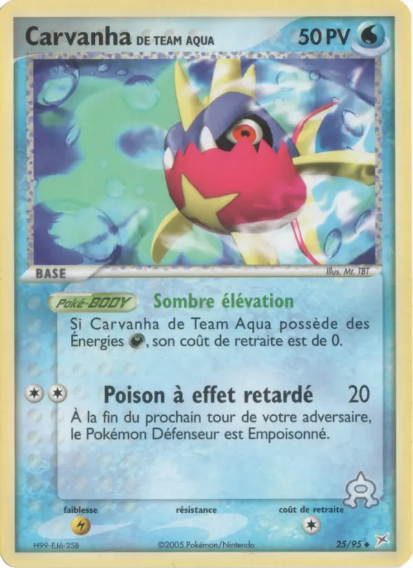 Carvanha de Team Aqua – carte Pokémon TCG Peu Commune n°25