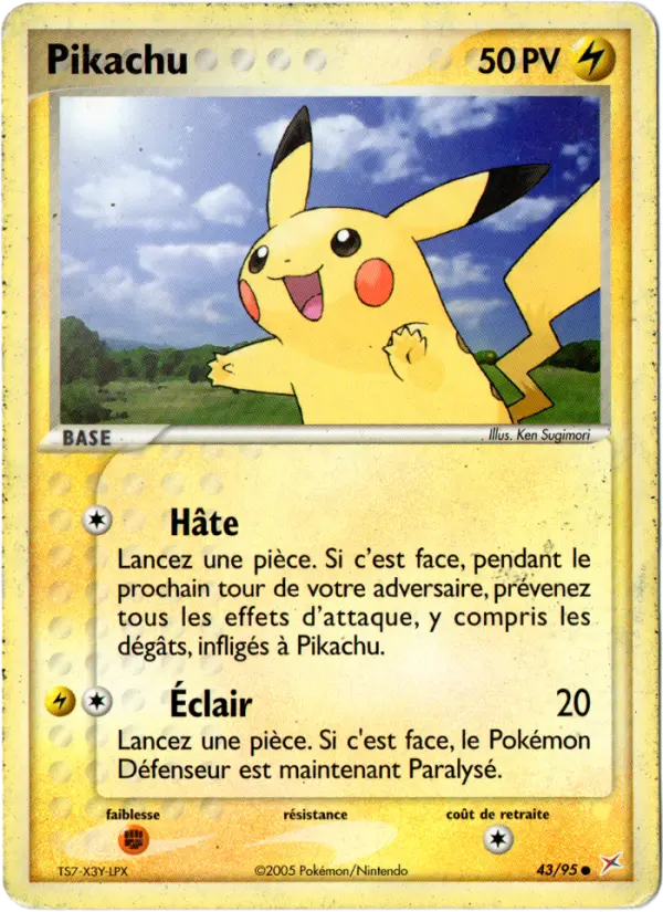 Pikachu – carte Pokémon TCG Commune n°43