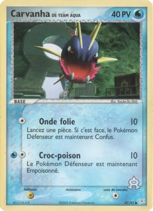 Carvanha de Team Aqua – carte Pokémon TCG Commune n°47