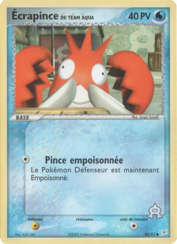 Écrapince de Team Aqua – carte Pokémon TCG Commune n°50