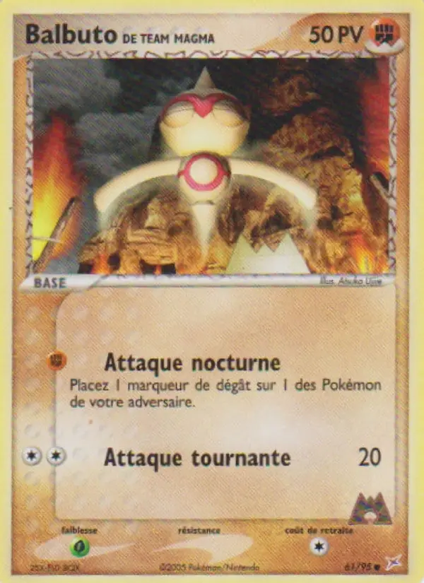 Balbuto de Team Magma – carte Pokémon TCG Commune n°61