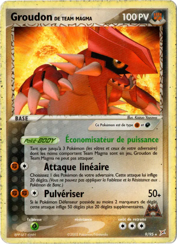 Groudon de Team Magma – carte Pokémon TCG Rare n°9