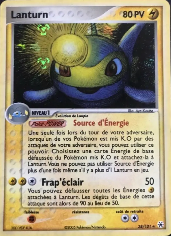 Lanturn – carte Pokémon TCG Peu Commune n°38