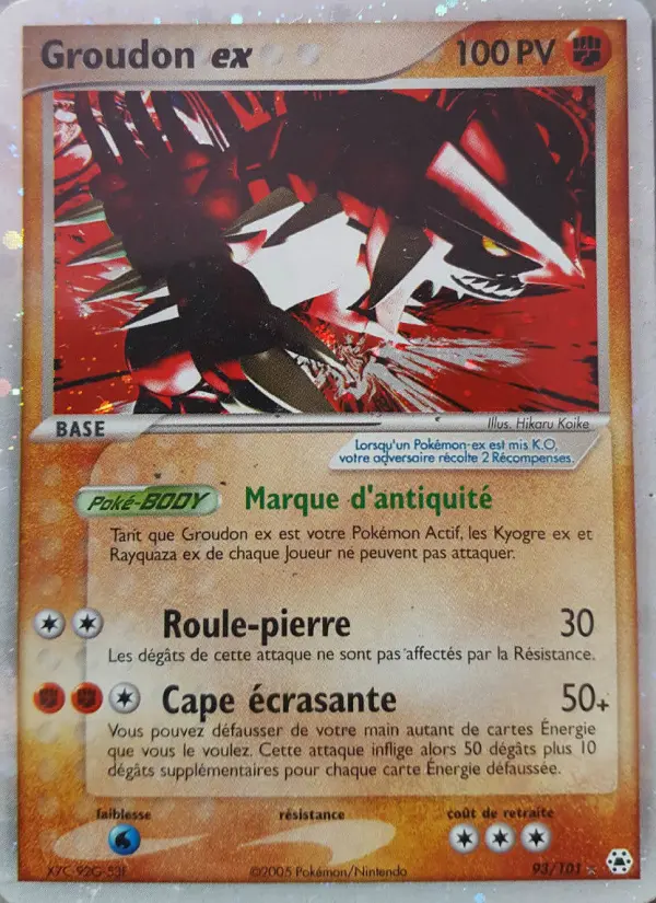 Groudon ex – carte Pokémon TCG Rare n°93
