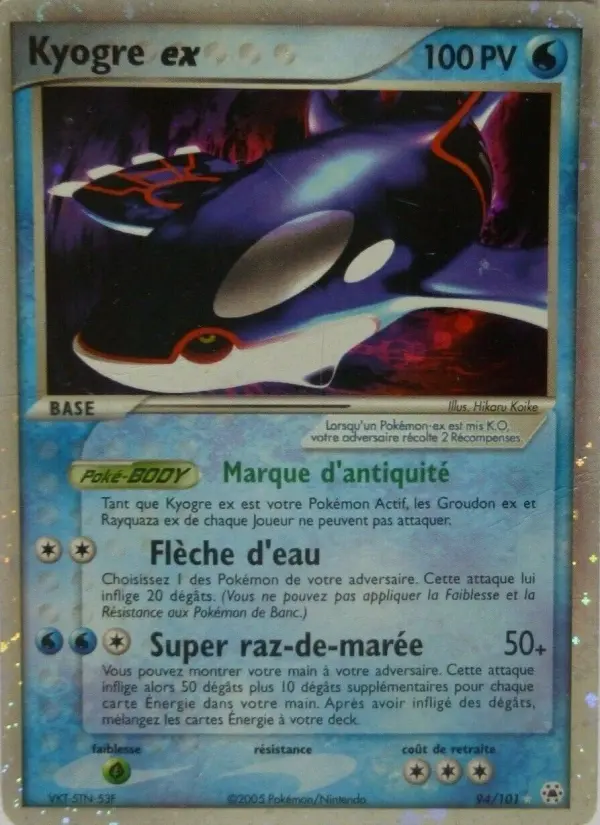Kyogre ex – carte Pokémon TCG Rare n°94