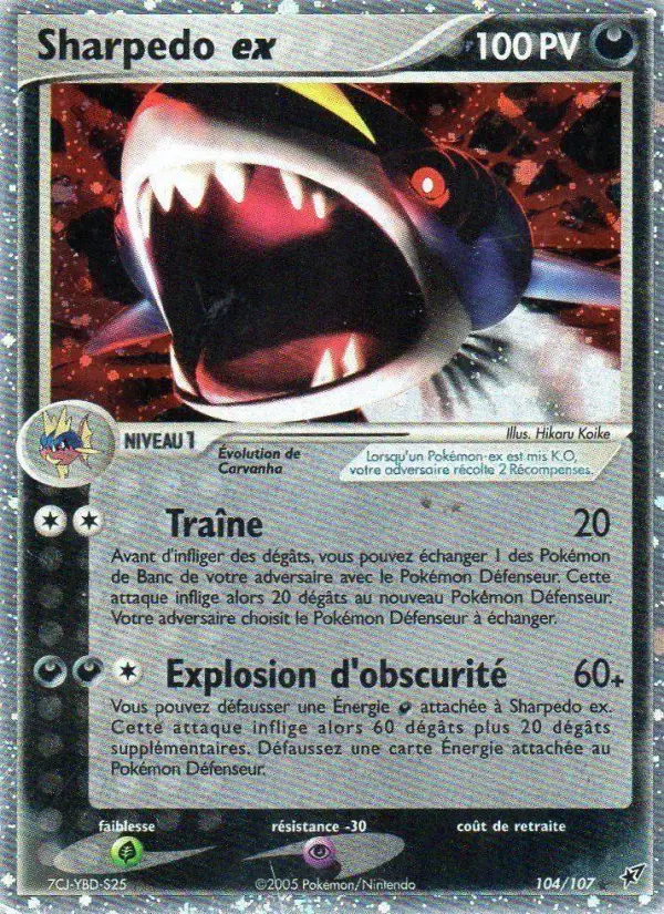 Sharpedo ex – carte Pokémon TCG Rare n°104