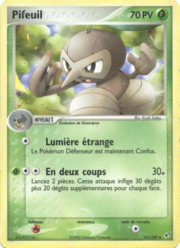 Pifeuil – carte Pokémon TCG Peu Commune n°43