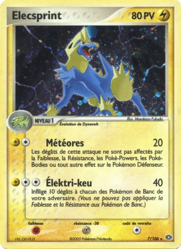 Elecsprint – carte Pokémon TCG Rare n°7