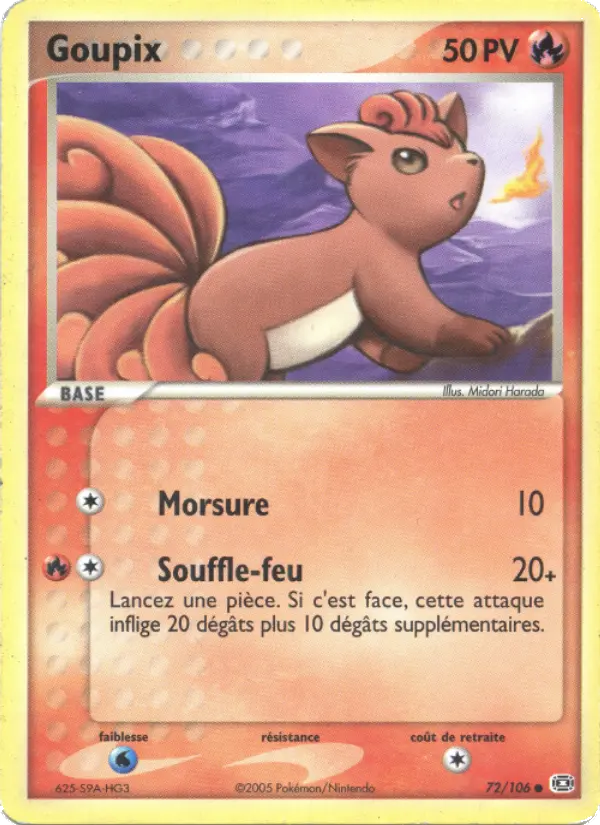 Goupix – carte Pokémon TCG Commune n°72