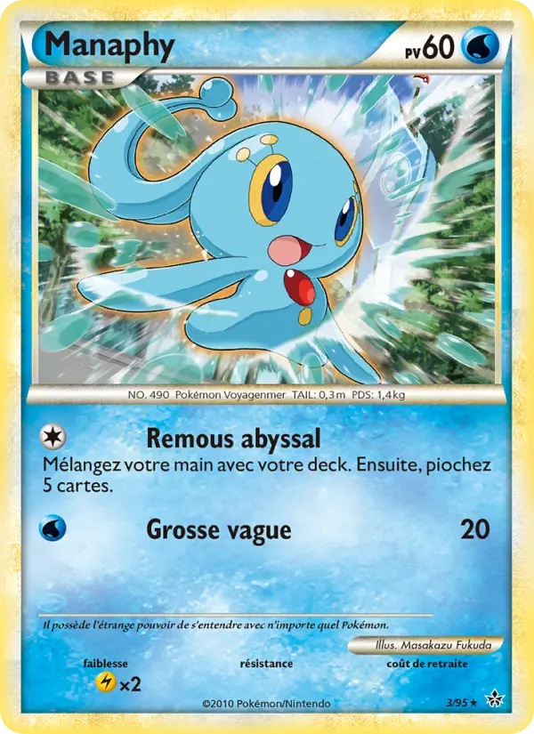 Manaphy – carte Pokémon TCG Rare Holo n°3