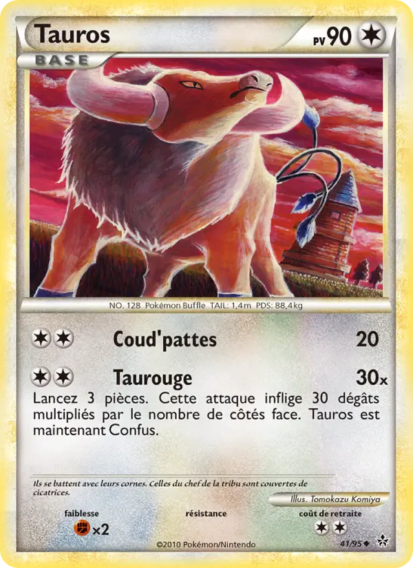 Tauros – carte Pokémon TCG Peu Commune n°41