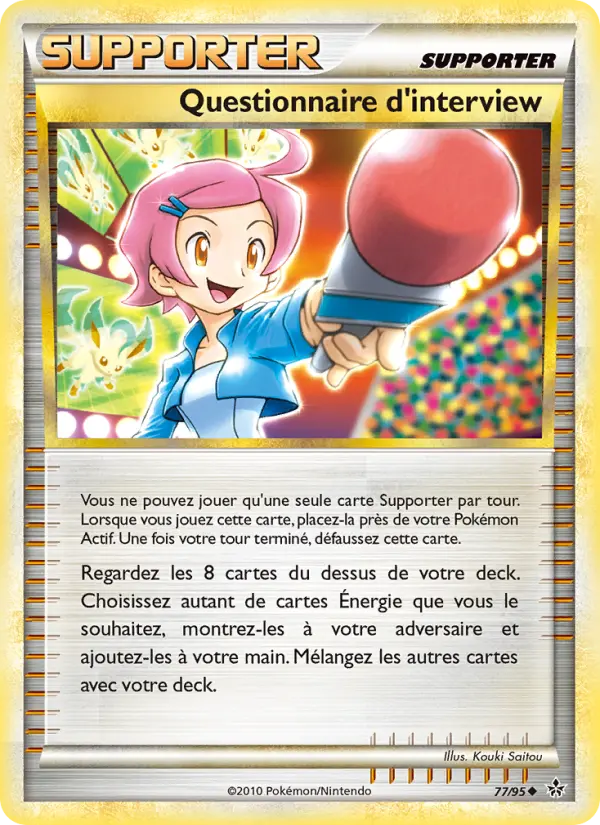 Questionnaire d’interview – carte Pokémon TCG Peu Commune n°77