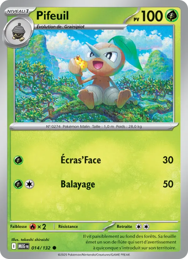 Pifeuil – carte Pokémon TCG Commune n°014
