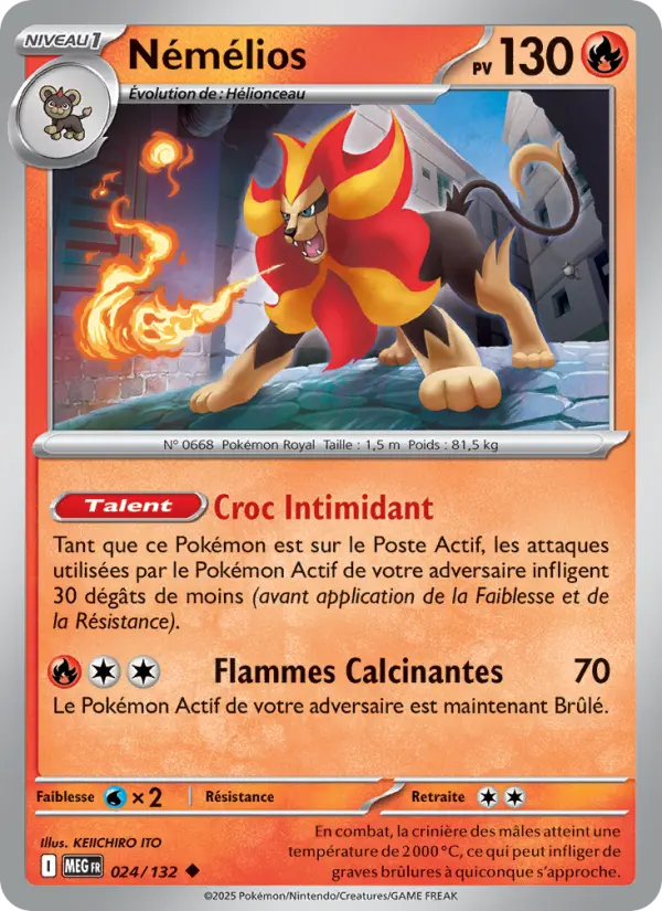 Némélios – carte Pokémon TCG Peu Commune n°024
