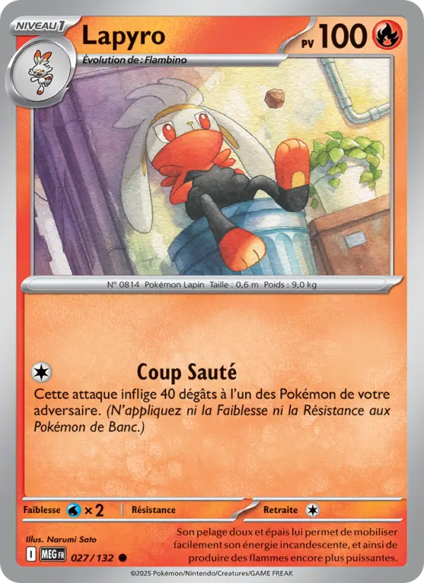 Lapyro – carte Pokémon TCG Commune n°027