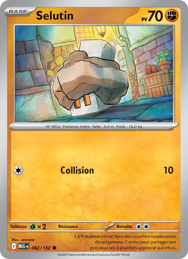 Selutin – carte Pokémon TCG Commune n°082