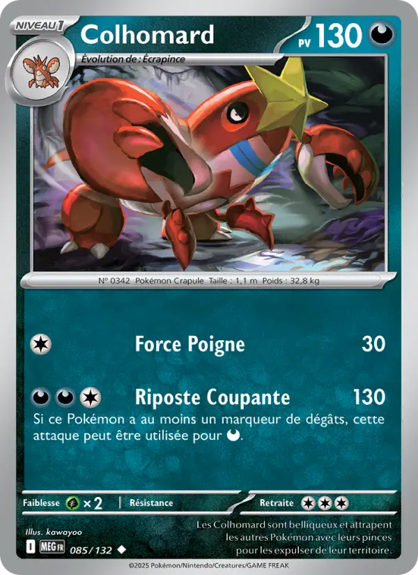 Colhomard – carte Pokémon TCG Peu Commune n°085