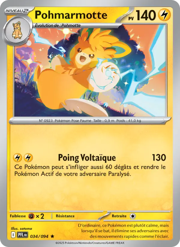 Pohmarmotte – carte Pokémon TCG Rare n°034
