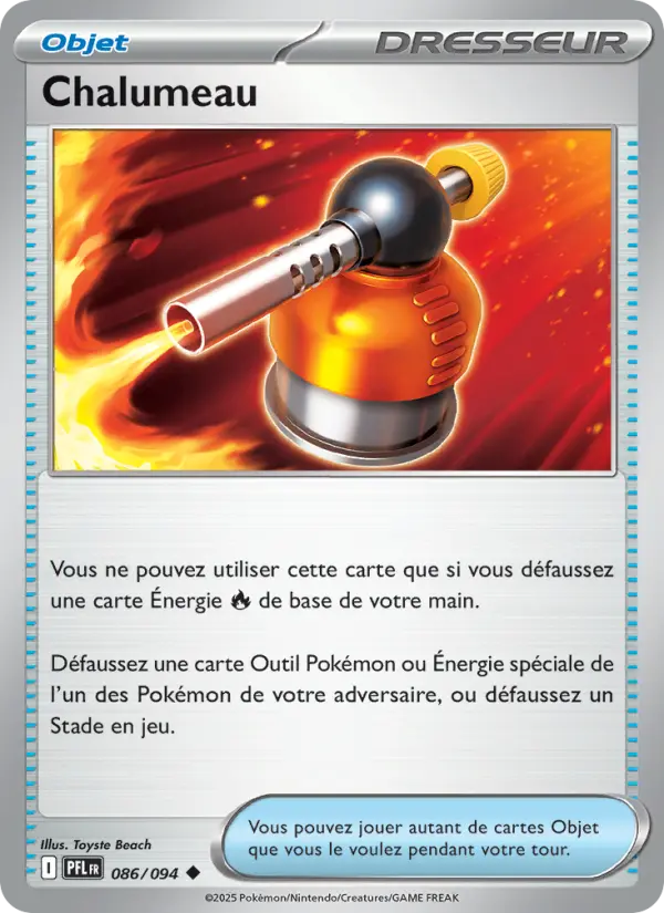 Chalumeau – carte Pokémon TCG Peu Commune n°086