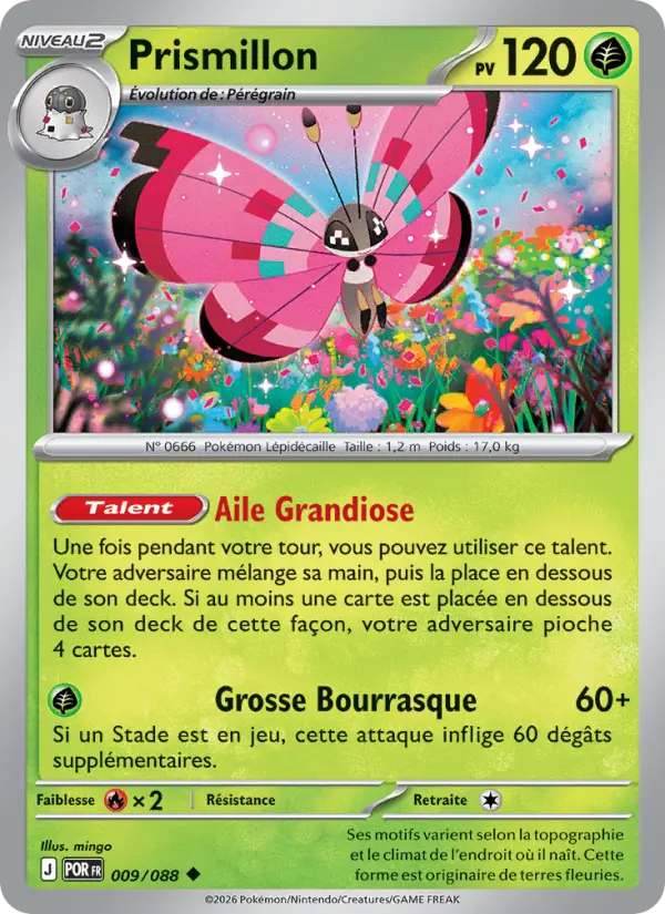 Prismillon – carte Pokémon TCG Peu Commune n°009