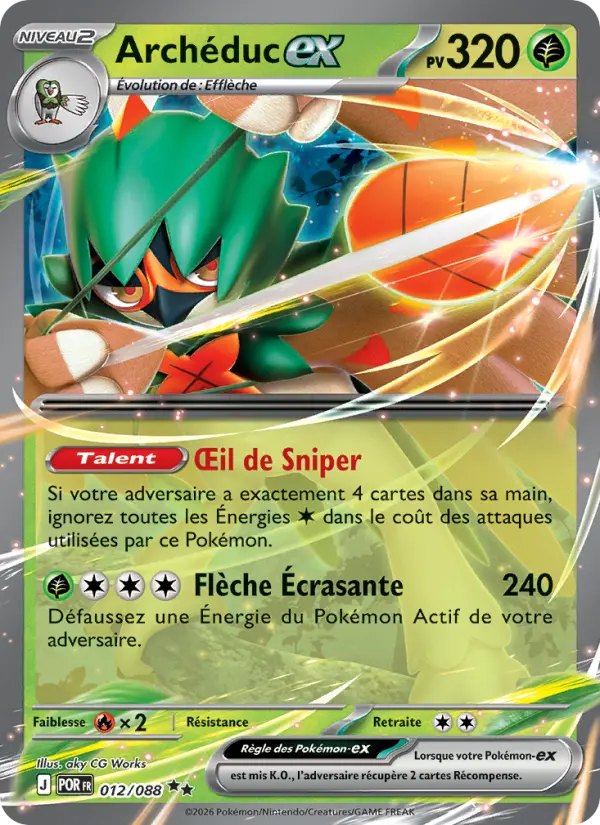 Archéduc-ex – carte Pokémon TCG Double rare n°012