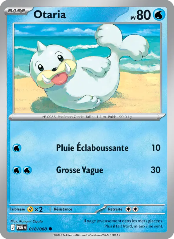 Otaria – carte Pokémon TCG Commune n°018