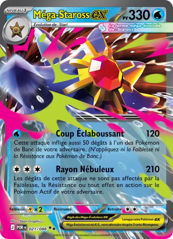 Méga-Staross-ex – carte Pokémon TCG Double rare n°021
