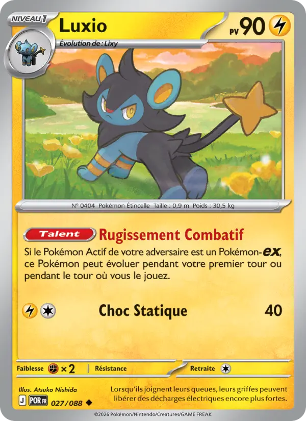 Luxio – carte Pokémon TCG Peu Commune n°027